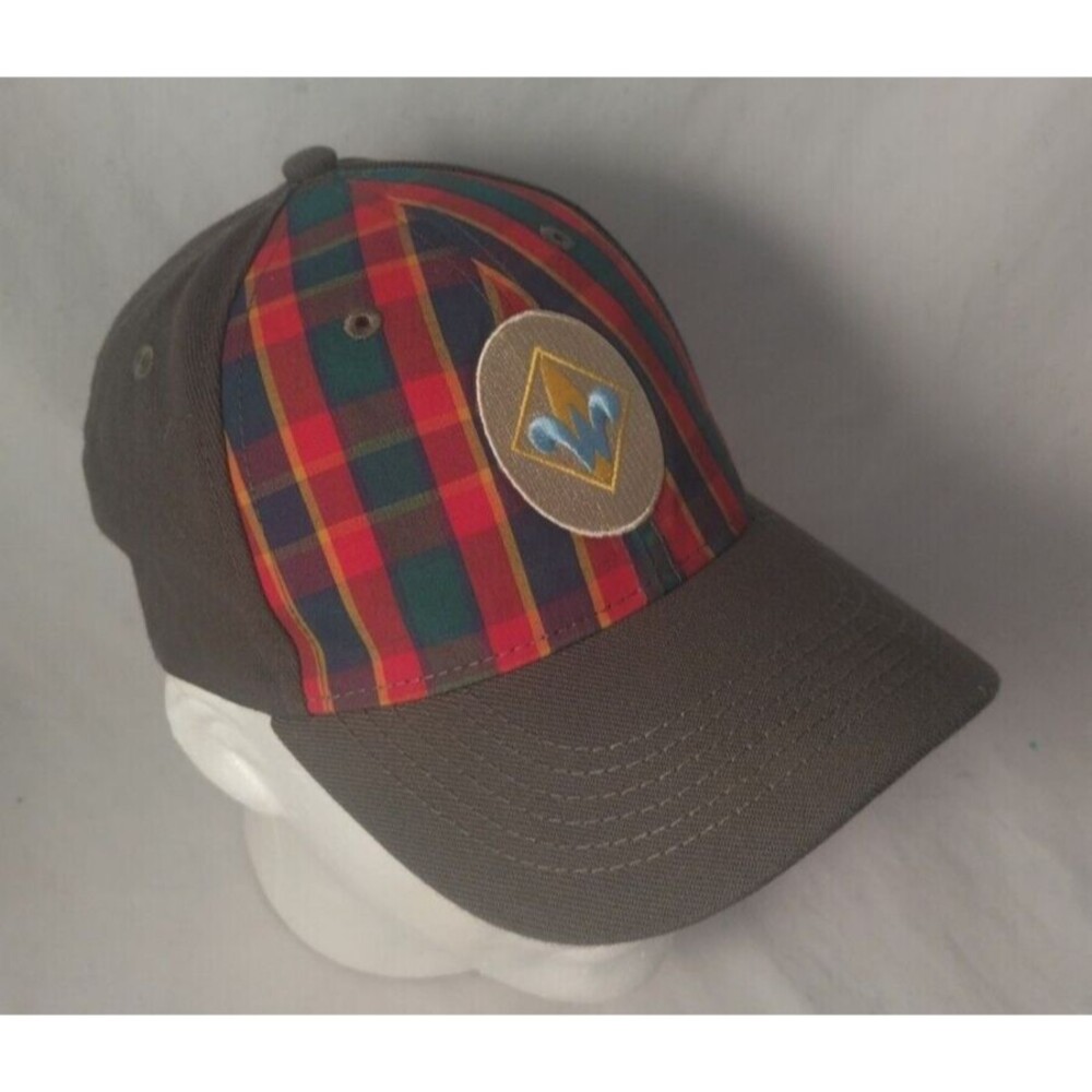 BSA Cub Scout Webelos Green Plaid Stretch Fit Hat/Cap-SZ S/M-EXCELLENT!
